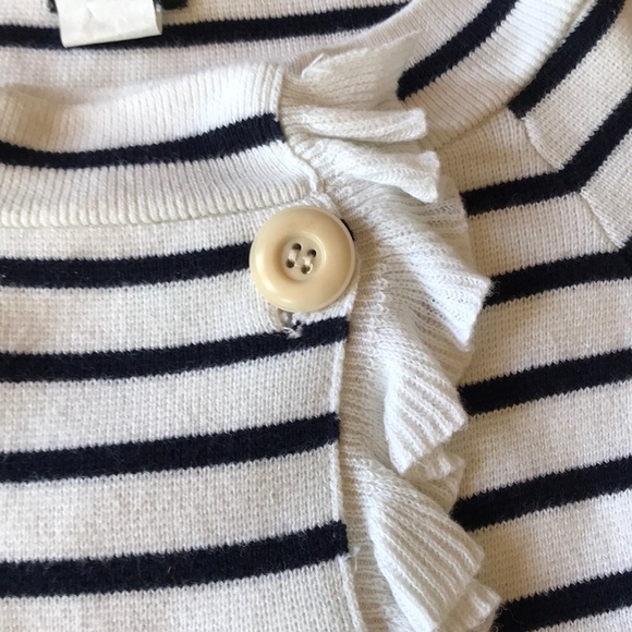 J Crew white and black stripes sweater/ jacket - Picture 3 of 8